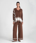 Carregar imagem no visualizador da galeria, Calça básica com fundo listrado
