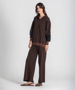 Carregar imagem no visualizador da galeria, Suéter jacquard com mangas de lantejoulas
