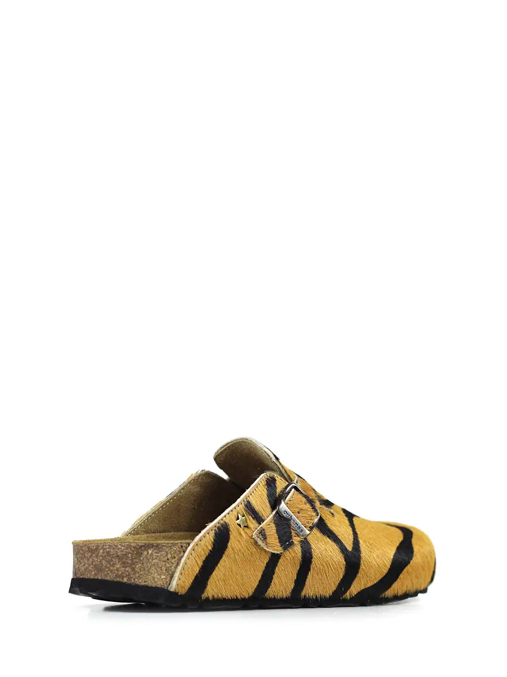 Sandália Fechada em Animal Print Tigre