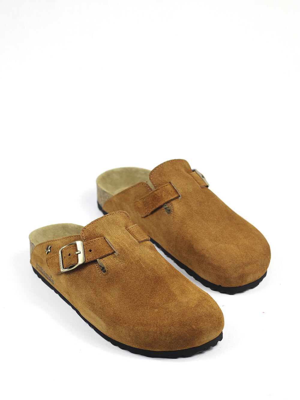 Maria-Sandália Fechada em Camurça Camel