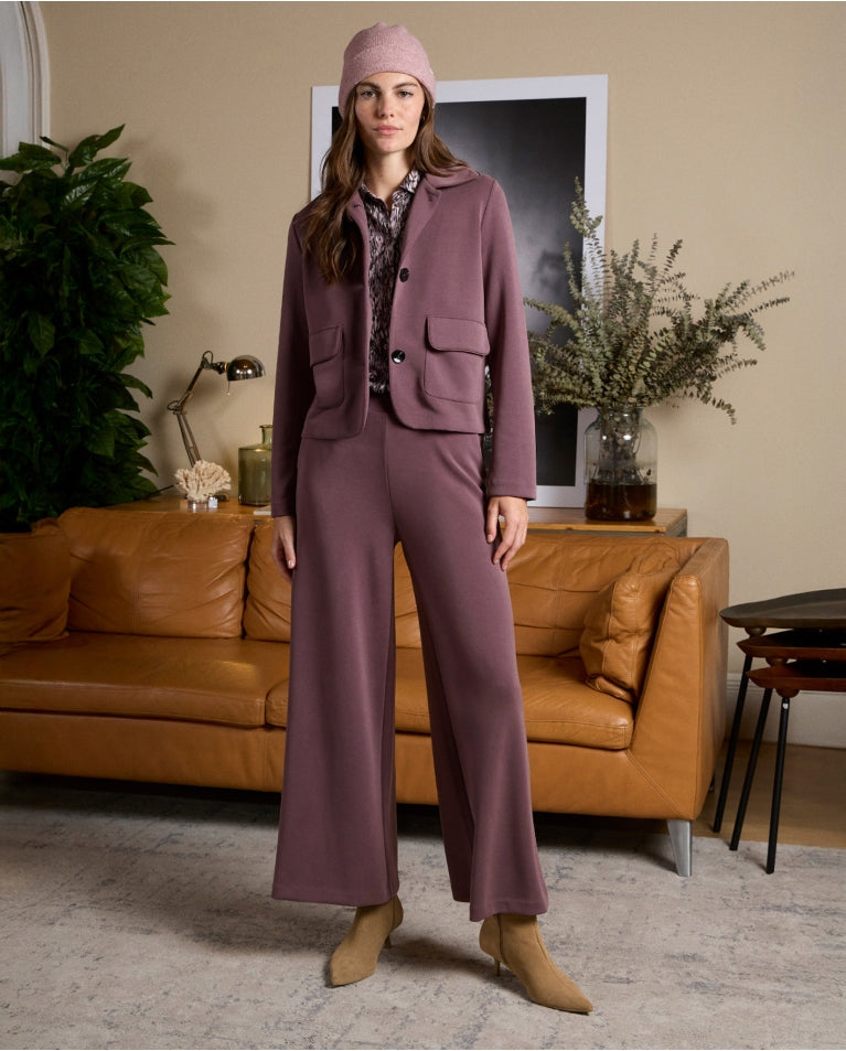 Calças largas de modal