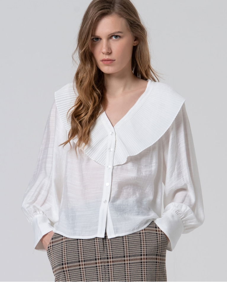 Camisa gola babydoll